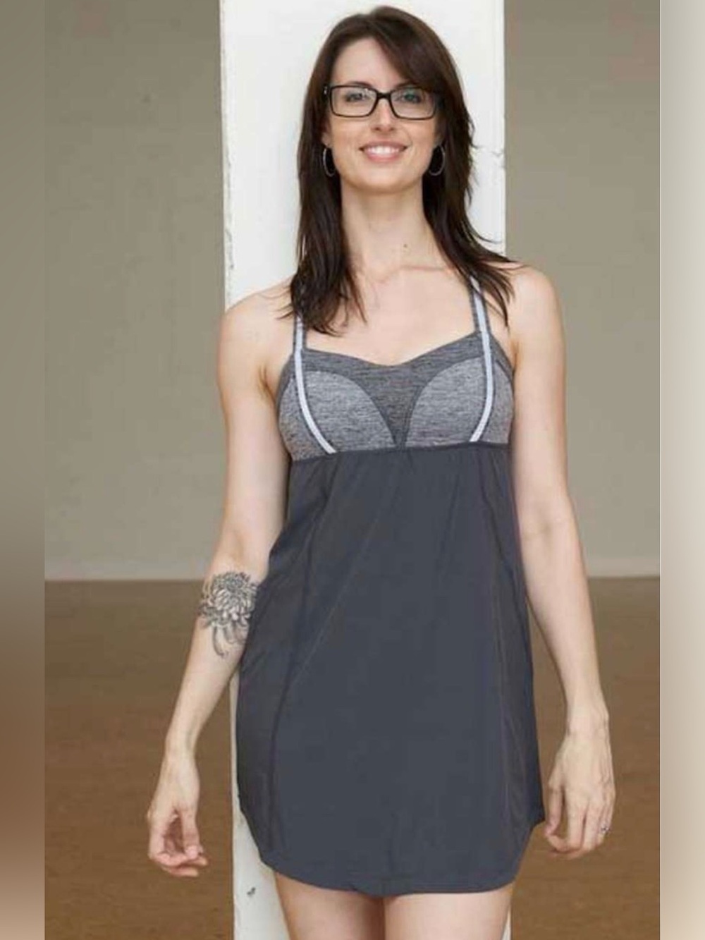 🩶Lululemon Run: Illuminate Dress in Coal Running Active Size 8 Rare find EUC